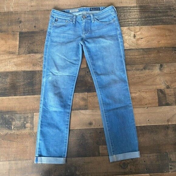 AG Adriano Goldschmied The Stilt Cigarette Roll Up Low Rise Stretch Size 27 - Picture 1 of 11